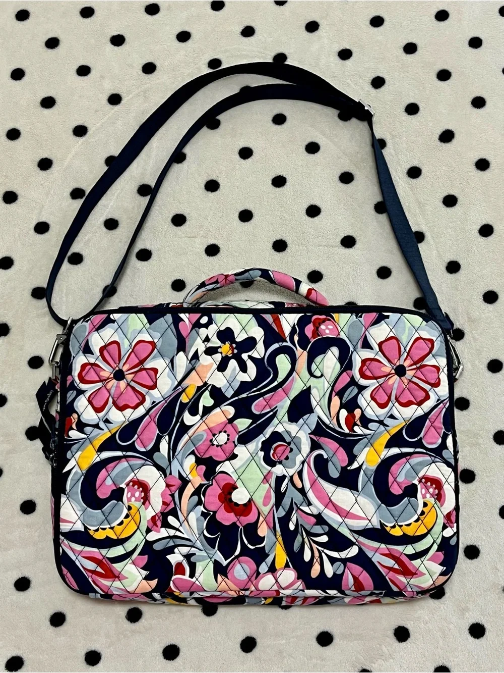 Vera Bradley Laptop Crossbody Workstation Bag in Mod Floral Pink